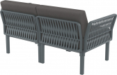 Диван пластиковый двухместный с подушками Siesta Contract Portofino Lounge стеклопластик, полипропилен, полиэстер темно-серый, темно-серый Фото 5