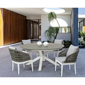 Кресло плетеное с подушками Garden Relax Pelican алюминий, акриловая нить, полиэстер белый/серый Фото 10