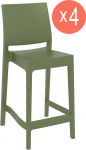 Комплект пластиковых полубарных стульев Maya Bar 65 Set 4