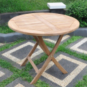Стол обеденный деревянный складной BraFab Turin тик натуральный Фото 6