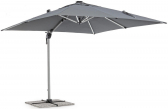 Зонт садовый с подсветкой 3х3 м Garden Relax Ines алюминий, полиэстер серебристый, темно-серый Фото 1