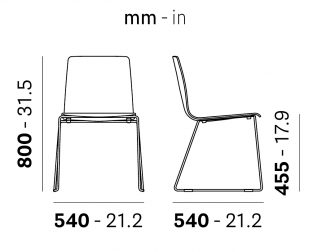 Стул пластиковый на полозьях-thumbs-Фото3
