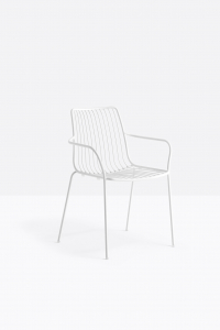 Кресло металлическое с высокой спинкой PEDRALI Nolita сталь белый Фото 4