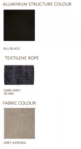 Комплект лаунж мебели Grattoni Mojo алюминий, роуп, олефин черный, темно-серый, серый Фото 3