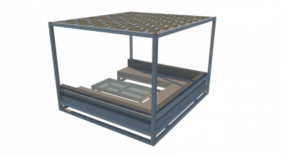 Павильон металлический с лаунж-мебелью ReeHouse Rimini алюминий, полиэстер, стекло Фото 13