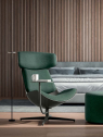 Кресло мягкое с высокой спинкой Quadrifoglio Cleopas алюминий, стеклопластик, ткань Фото 6