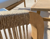 Кресло деревянное с подушками Tagliamento Rimini KD акация, роуп, олефин натуральный, бежевый Фото 12