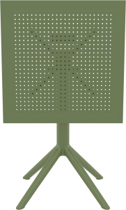 Стол пластиковый складной Siesta Contract Sky Folding Table 60 сталь, пластик оливковый Фото 9
