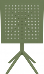 Стол пластиковый складной Sky Folding Table 60, оливковый, 600х600х740 мм