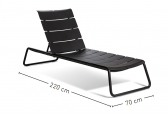 Шезлонг-лежак металлический OASIQ Corail алюминий антрацит Фото 2