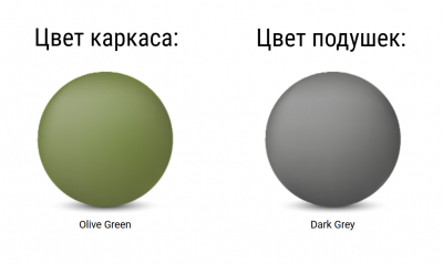 Комплект пластиковой мебели Siesta Contract Portofino Lounge стеклопластик, полипропилен, полиэстер оливковый, темно-серый Фото 3