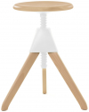 Табурет полубарный деревянный Magis Jerry массив бука, полипропилен, стекловолокно натуральный, белый Фото 1