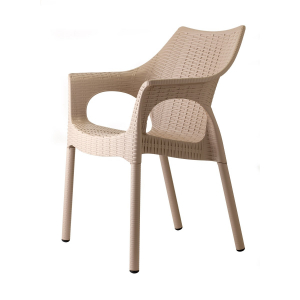 Кресло пластиковое Scab Design Olimpia Trend алюминий, полипропилен тортора Фото 4