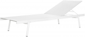 Шезлонг металлический с обивкой PEDRALI Rail алюминий, нержавеющая сталь, текстилен белый Фото 1