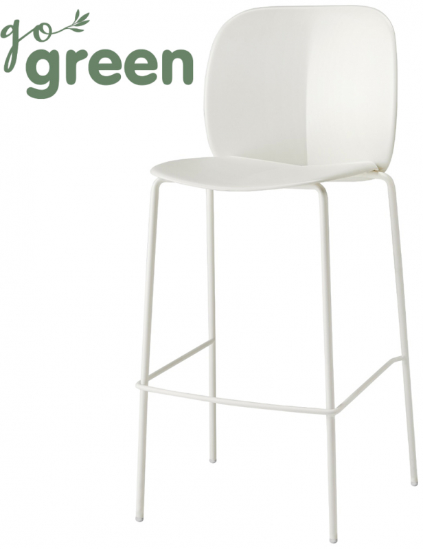 Стул пластиковый барный Mentha Go Green