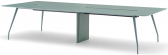 Стол ламинированный с каналом для протяжки проводов PEDRALI Rizz Workstation алюминий, компакт-ламинат HPL зеленый Фото 1