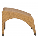 Подставка для ног плетеная JANUS et Cie Amari алюминий, искусственный ротанг карамельный Фото 5