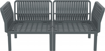 Комплект пластиковой мебели Siesta Contract Portofino Lounge стеклопластик, полипропилен, полиэстер темно-серый, темно-серый Фото 25