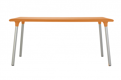 Стол пластиковый обеденный Resol Flash table алюминий, полипропилен оранжевый Фото 1