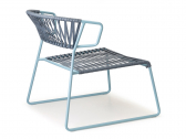 Кресло лаунж плетеное Scab Design Lisa Lounge Club сталь, роуп голубой, графит Фото 6