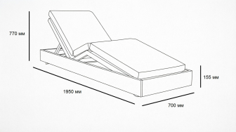Шезлонг-лежак деревянный с матрасом-thumbs-Фото3