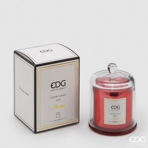 Аромасвеча под колпаком Роза (Rose) EDG Candle стекло, воск Фото 1