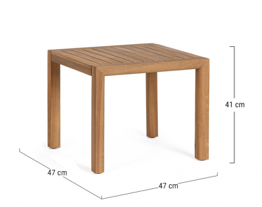 Столик кофейный деревянный Garden Relax Danubio акация тик Фото 2