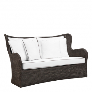 Диван двухместный плетеный с подушками JANUS et Cie Butterfly II алюминий, искусственный ротанг, акрил ява Фото 5