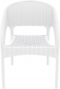 Кресло пластиковое плетеное Siesta Contract Panama стеклопластик белый Фото 11