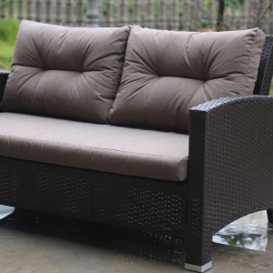 Диван плетеный двухместный Afina AFM-205B Brown/Light brown искусственный ротанг, сталь коричневый Фото 3