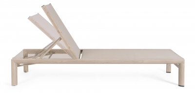 Шезлонг-лежак текстиленовый Garden Relax Skipper алюминий, текстилен натуральный Фото 3