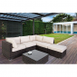 Пуф плетеный Garden Relax Twenty искусственный ротанг кофейный Фото 4