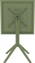 Стол пластиковый складной Sky Folding Table 60, оливковый, 600х600х740 мм