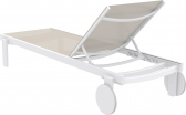 Шезлонг-лежак металлический Siesta Contract Casablanca стеклопластик, алюминий, текстилен белый, бежевый Фото 8