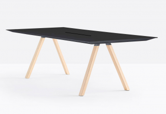Стол с каналом для протяжки проводов Arki-Table CC Wood
