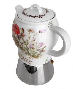 Кофеварка гейзерная Ancap Espressina Classic сталь, фарфор деколь Un Anno in Campagna Фото 4