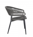 Кресло металлическое плетеное Garden Relax Algaida алюминий, роуп антрацит, серый Фото 5