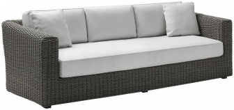 Диван трехместный плетеный с подушками-thumbs-Фото1