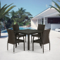 Комплект плетеной мебели Afina T257A/Y379A-W53 Brown 4Pcs искусственный ротанг, сталь, ткань коричневый Фото 2