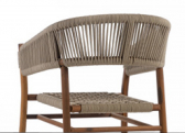 Кресло деревянное плетеное WArt Monaco ироко, роуп Фото 2
