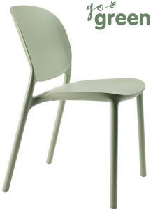 Стул пластиковый Scab Design Hug Go Green технополимер зеленый шалфей Фото 1