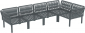 Комплект пластиковой мебели Siesta Contract Portofino Lounge Corner стеклопластик, полипропилен, полиэстер темно-серый, темно-серый Фото 13
