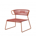 Кресло лаунж плетеное Scab Design Lisa Lounge Club сталь, роуп терракотовый Фото 4