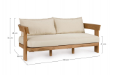 Диван деревянный с подушками Garden Relax Evora тик, олефин Фото 2