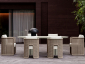 Стол обеденный бетонный SNOC Miura Bisque тик бежевый Фото 6