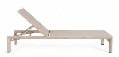 Шезлонг-лежак текстиленовый Garden Relax Skipper алюминий, текстилен натуральный Фото 4