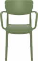 Кресло пластиковое Siesta Contract Lisa стеклопластик оливковый Фото 5
