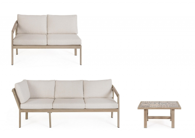 Комплект лаунж мебели Garden Relax Kalimera алюминий, роуп, олефин древесный Фото 4