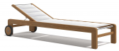 Лежак деревянный Atmosphera Dakota тик, сталь, текстилен Фото 3
