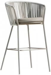 Кресло плетеное барное с подушкой-thumbs-Фото1